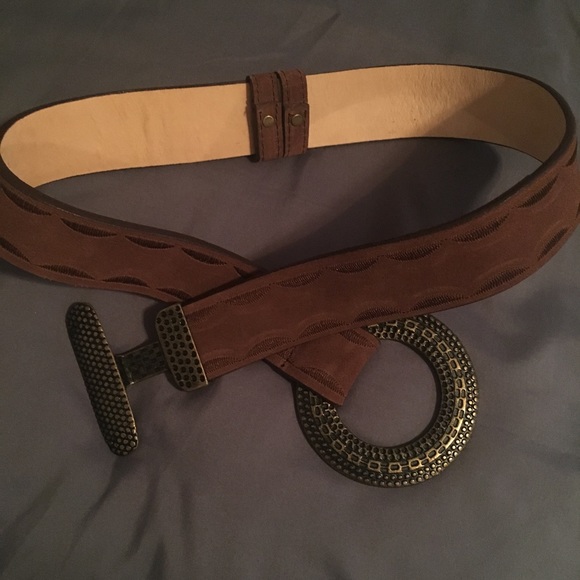 Genuine leather brown belt main image 5